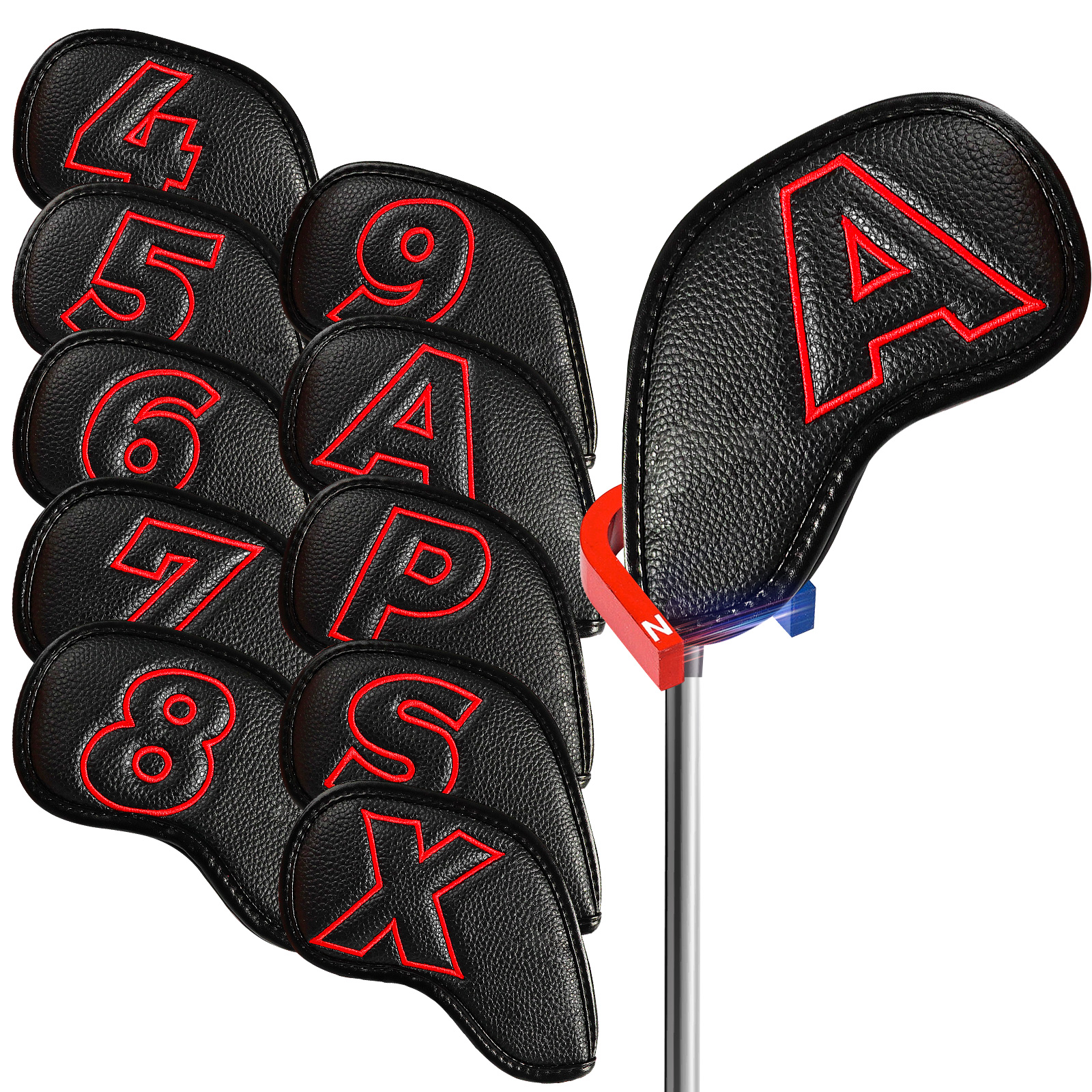 Golf Club Iron Set - Golf Iron Covers Set Strong Magnetic