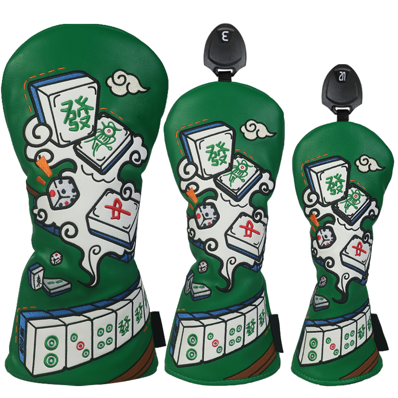 Golf Equipment Nearby - Golf Club Cover, Mahjong Style, Driver,