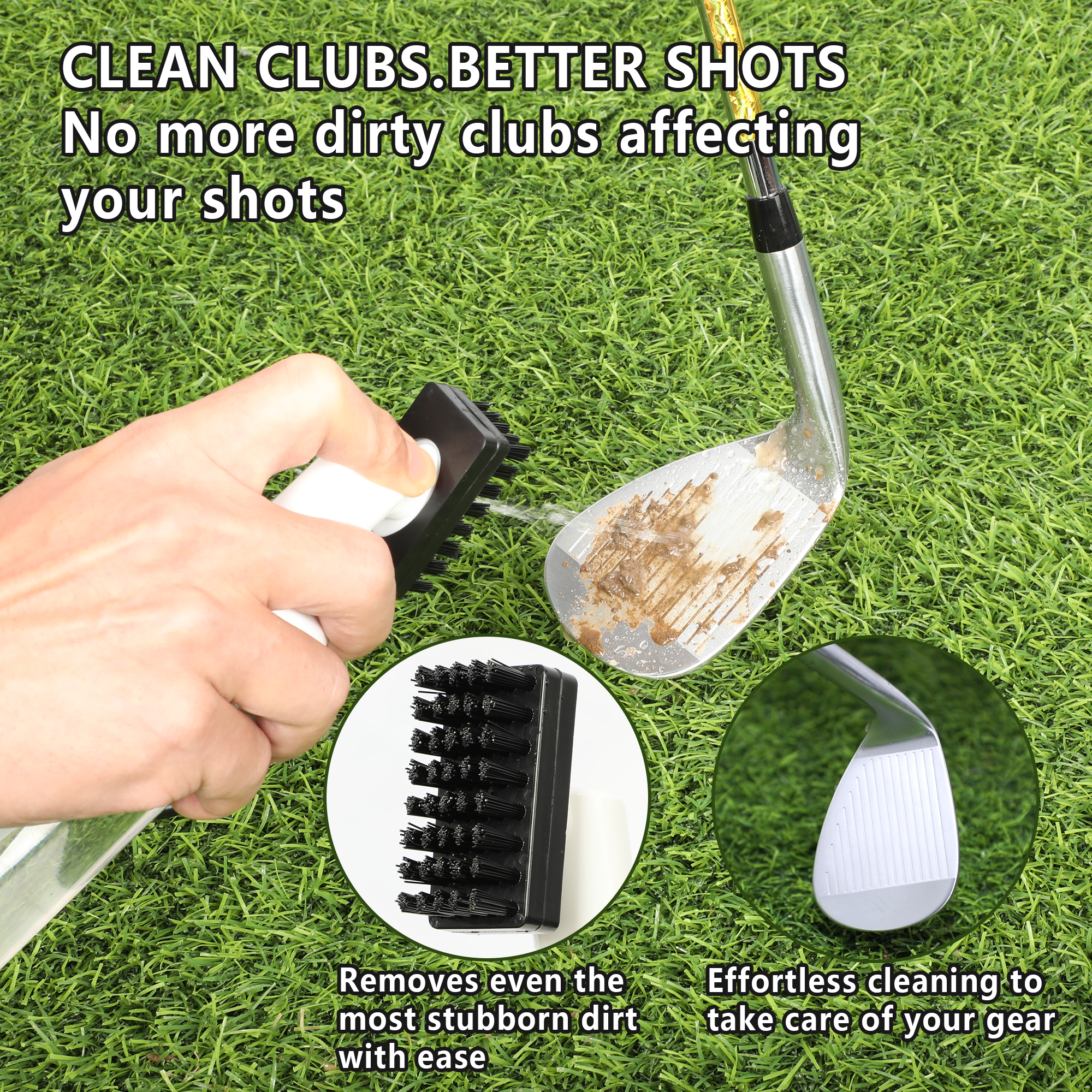 Golf Club Cleaner Brush Spray  - đánh giá và giá Golf Equipment Cheap
