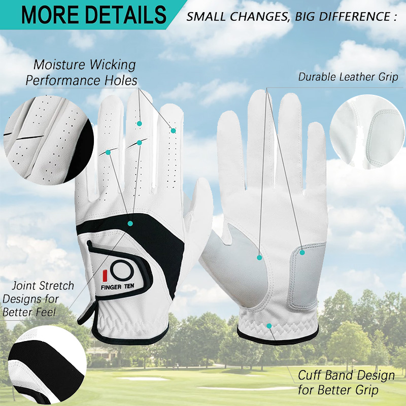 5 Pcs Golf Gloves Men Leather  - đánh giá và giá Golf Equipment Cheap