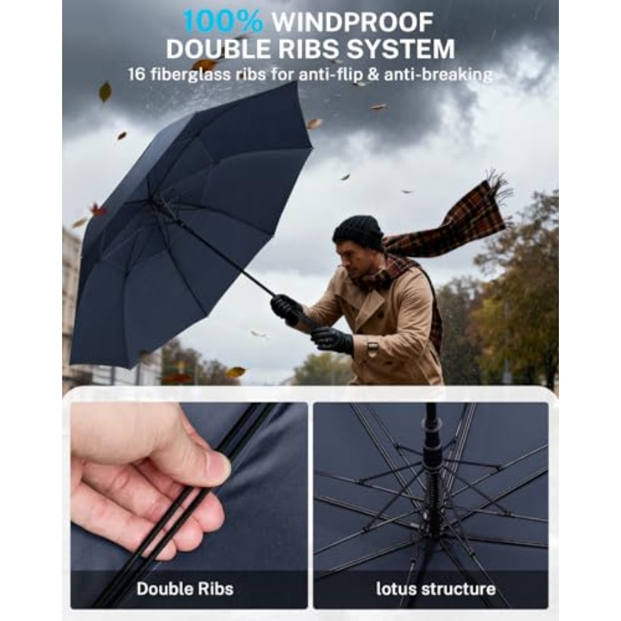 Windproof Double-ribs Golf Umb - đánh giá và giá Golf Umbrella Large